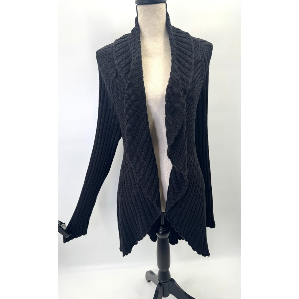 Apt 9 Deadstock Ribbed Knit Duster Afghan Cardigan XL Ruffle Penny Lane Bratz - Picture 3 of 16